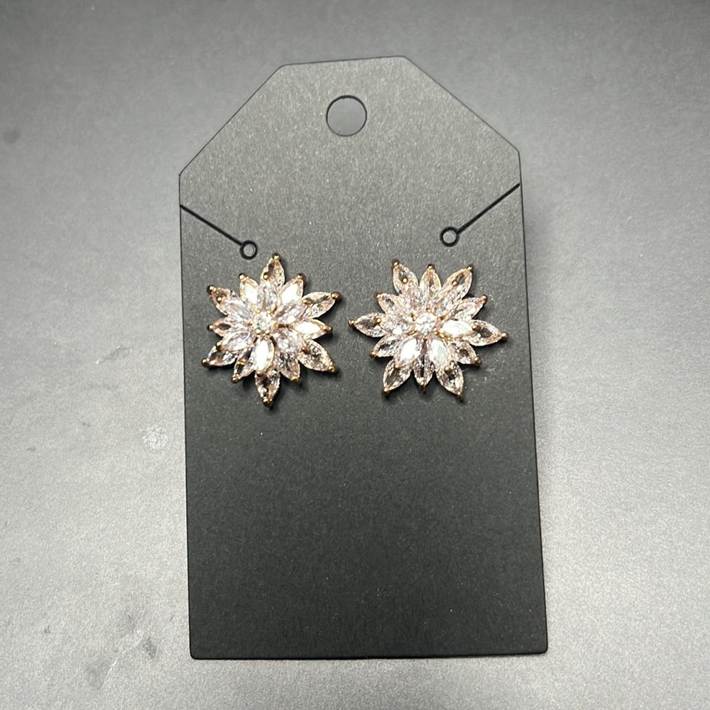 24- Handmade 18k plated gold post earrings